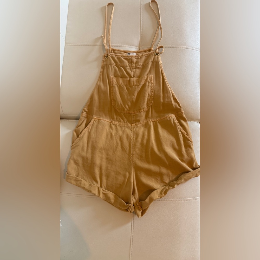 Billabong Khaki Mustard Overalls/ romper xs